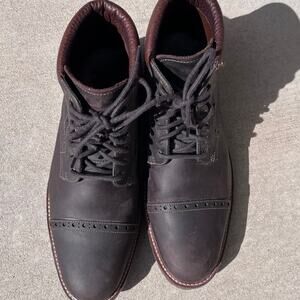 Warfield & Grand Men's Size 10 Leather Cap Brown Toe Boots